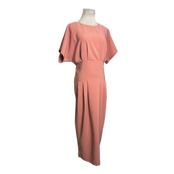 Asos melon short sleeves front pleated midi dress size 6 - Picture 9 of 16